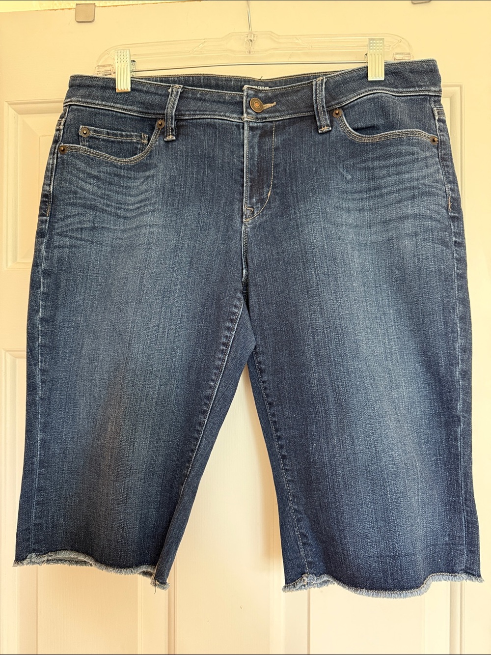 LOFT Dark Blue Denim Bermuda Shorts